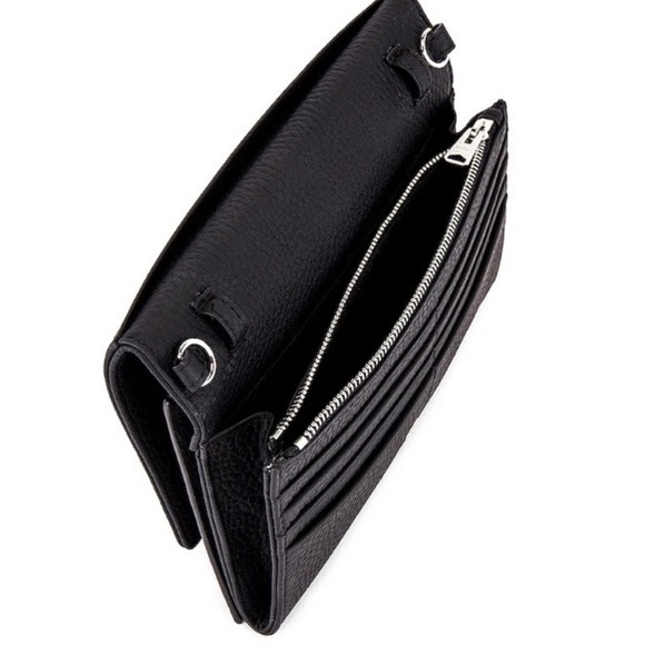 All Saints Fetch Leather/Chain Crossbody Wallet - Picture 4 of 16